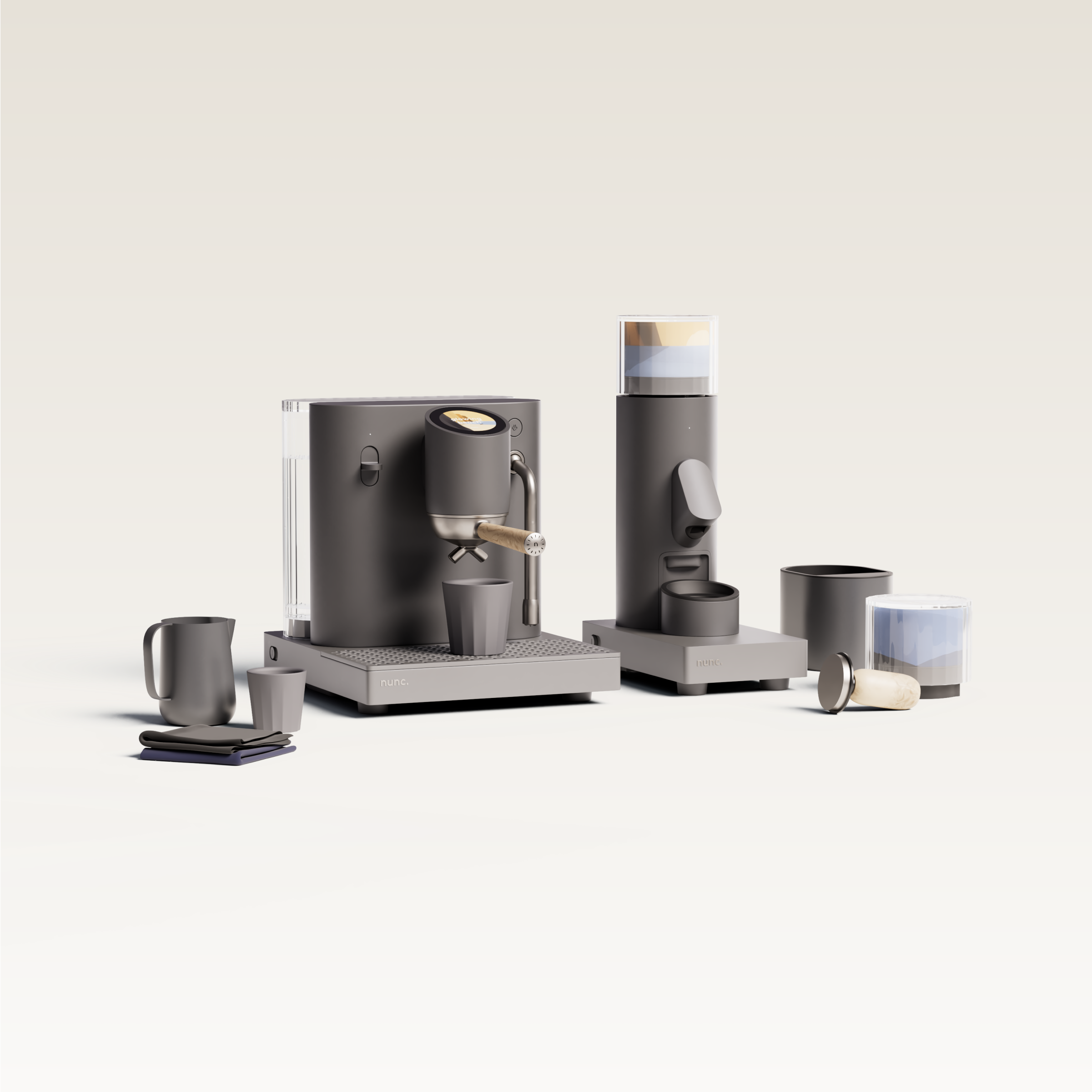 nunc. Espressomaschine mit Mahlwerk – nunc. – Barista Kaffee. Endlich einfach.
