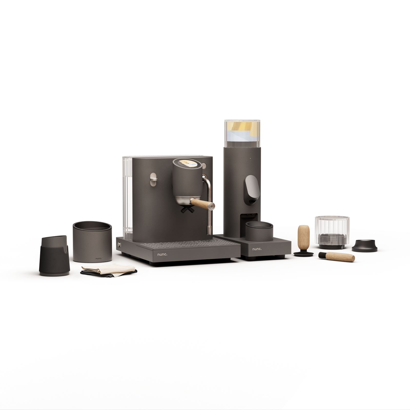 nunc. Siebträgermaschine mit Mahlwerk – All-in bundle